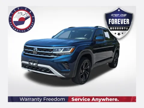 Blue 2022 Volkswagen Atlas 3.6L V6 SE w/Technology for sale in Pensacola, FL