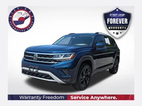 Blue 2022 Volkswagen Atlas 3.6L V6 SE w/Technology for sale in Pensacola, FL