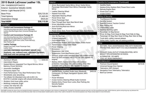 Another view of 2015 Buick LaCrosse Leather Group for sale in Pensacola, FL at Pensacola Used Cars
