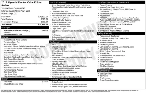 White 2019 Hyundai Elantra Value Edition for sale in Pensacola, FL