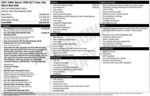Another view of 2021 GMC Sierra 1500 SLT for sale in Pensacola, FL at Pensacola Used Cars