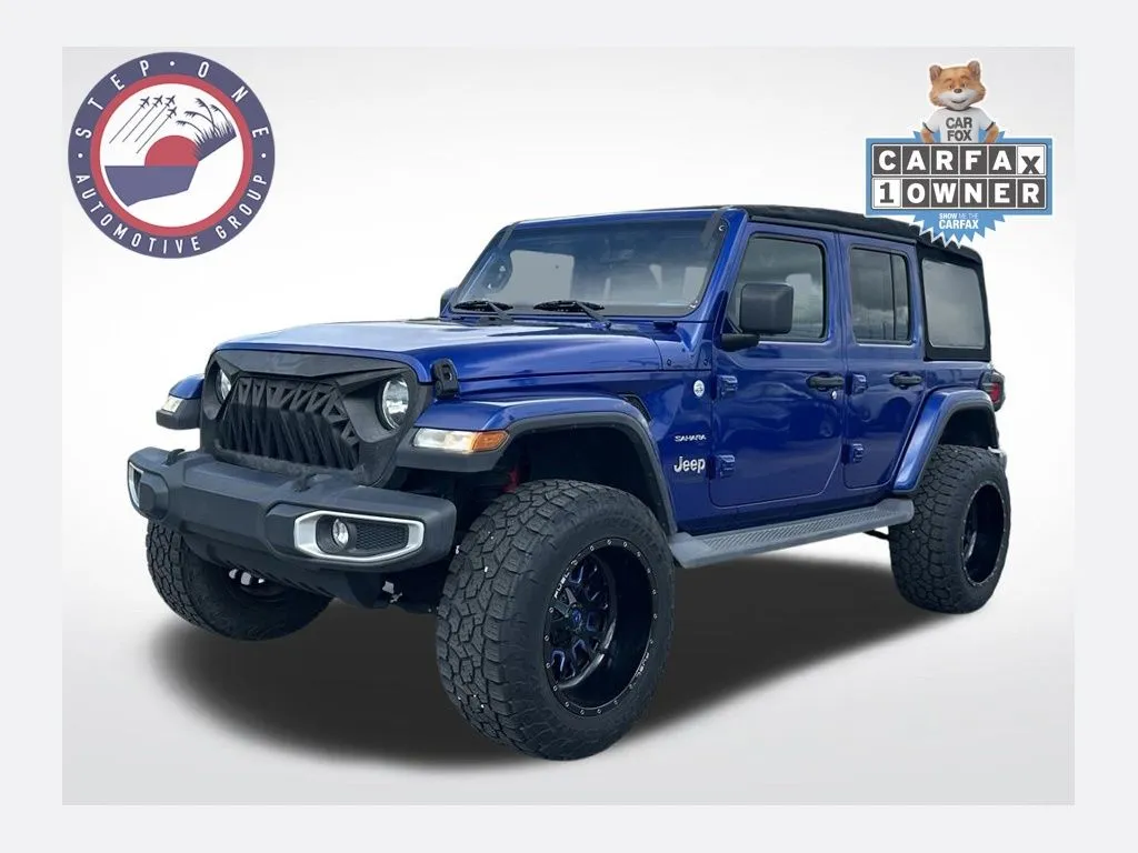 Blue 2020 Jeep Wrangler Unlimited Sahara for sale in Pensacola, FL