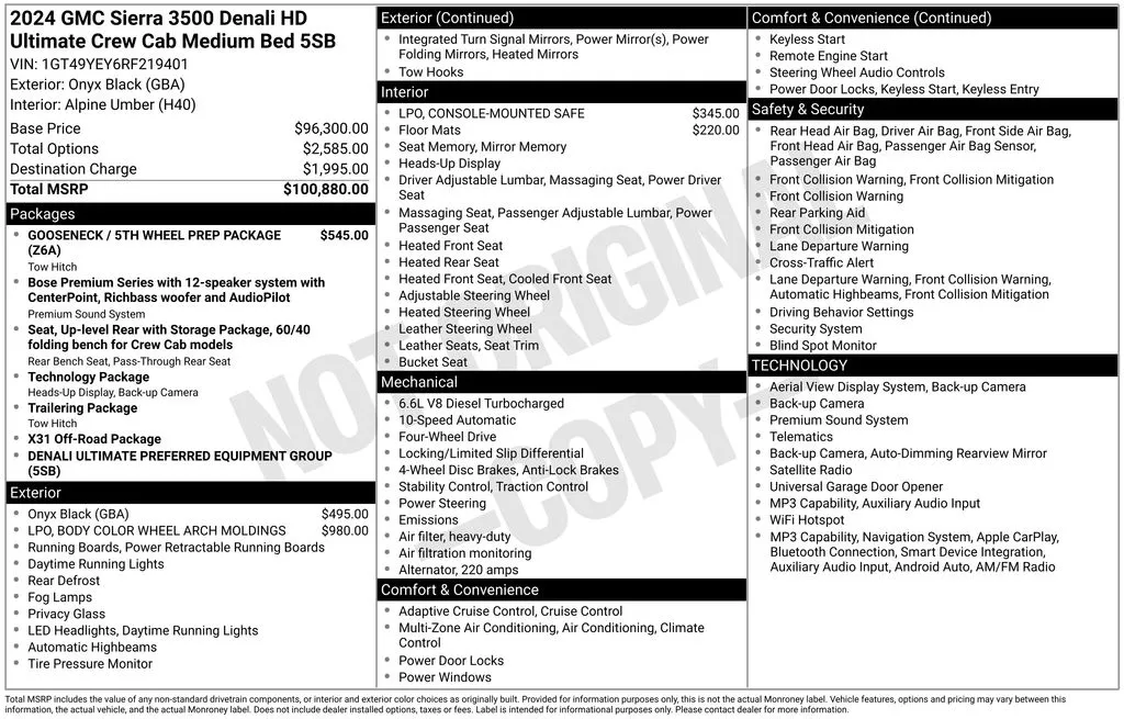 2024 GMC Sierra 3500HD Denali Ultimate for sale in Pensacola, FL