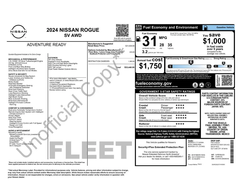 2024 Nissan Rogue SV for sale in Pensacola, FL