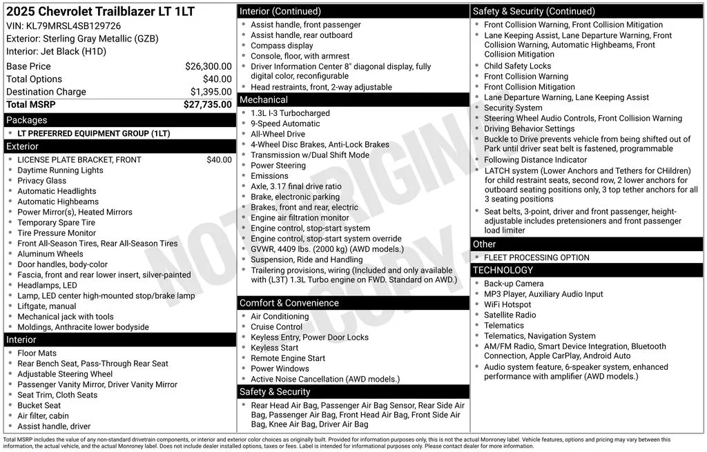 2025 Chevrolet TrailBlazer LT for sale in Pensacola, FL