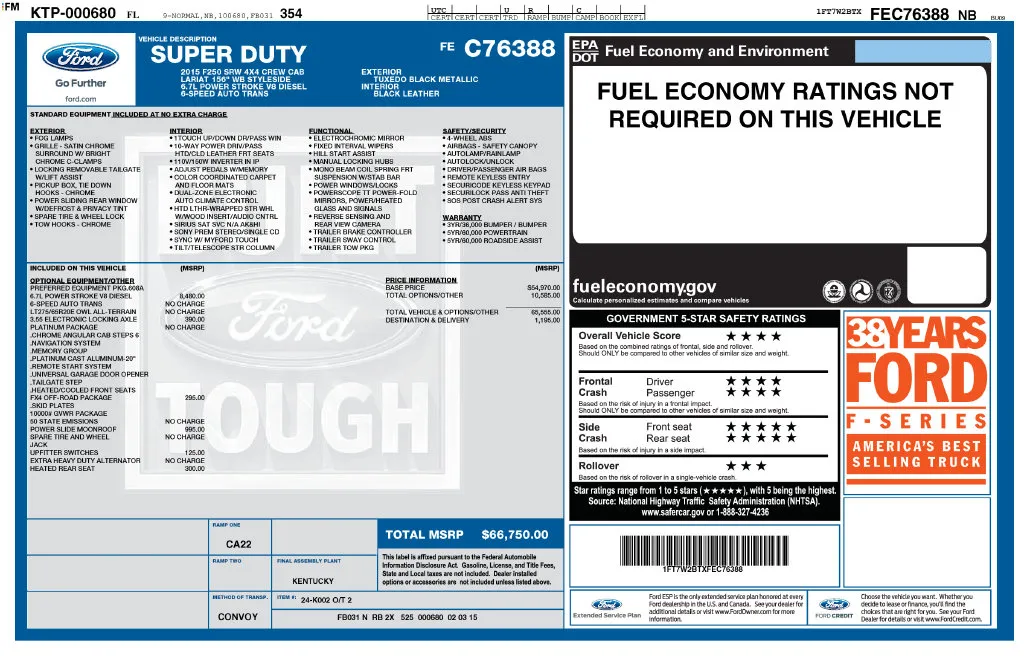 2015 Ford F-250SD Platinum for sale in Pensacola, FL