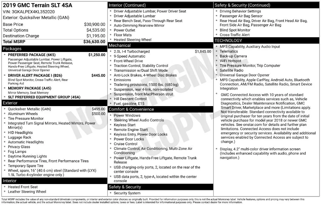 2019 GMC Terrain SLT for sale in Pensacola, FL
