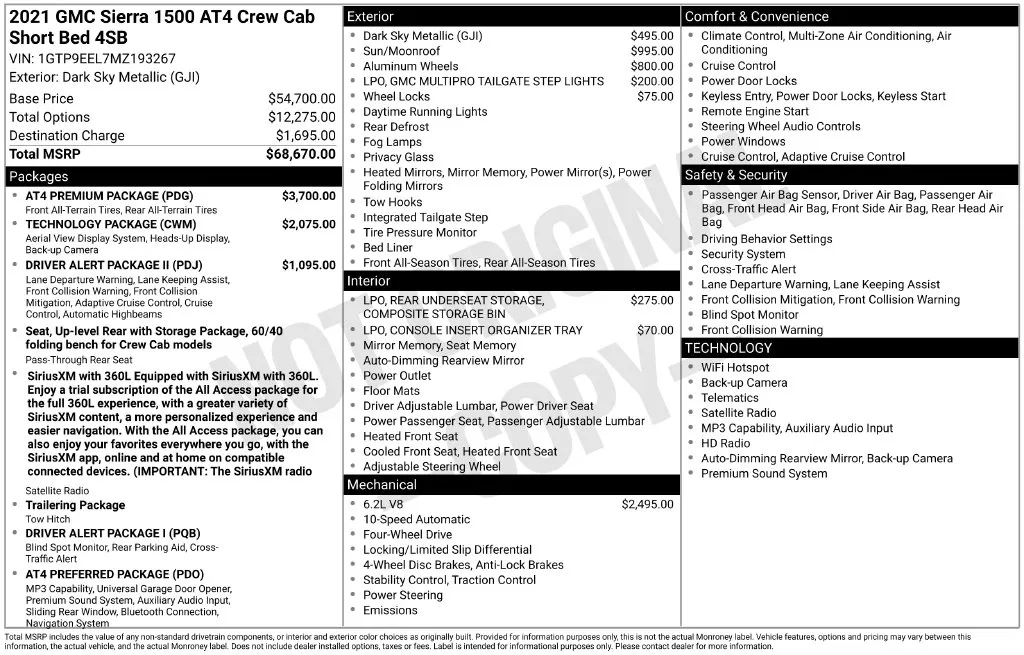 2021 GMC Sierra 1500 AT4 for sale in Pensacola, FL