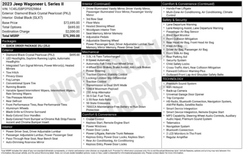 Black 2023 Jeep Wagoneer L Series II for sale in Pensacola, FL