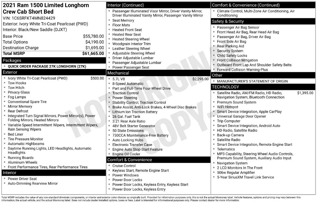 2021 Ram 1500 Limited for sale in Pensacola, FL