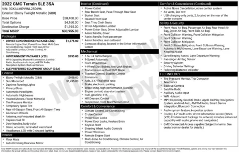 Black 2022 GMC Terrain SLE for sale in Pensacola, FL