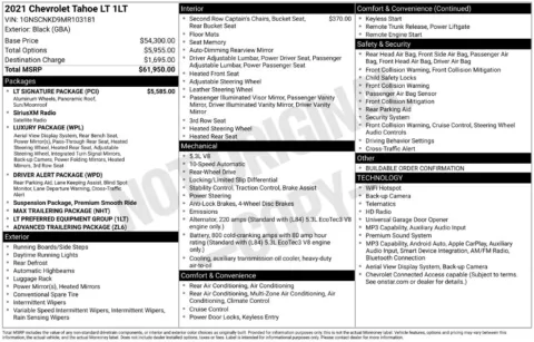 Black 2021 Chevrolet Tahoe LT for sale in Pensacola, FL