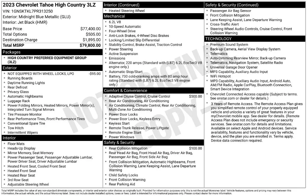 2023 Chevrolet Tahoe High Country for sale in Pensacola, FL