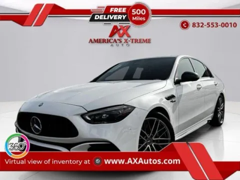 White 2024 Mercedes-Benz C-Class AMG C 63 S E Performance for sale in Houston, TX