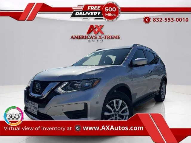 Silver 2018 Nissan Rogue SV for sale in Houston, TX