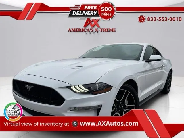 White 2018 Ford Mustang EcoBoost Premium for sale in Houston, TX
