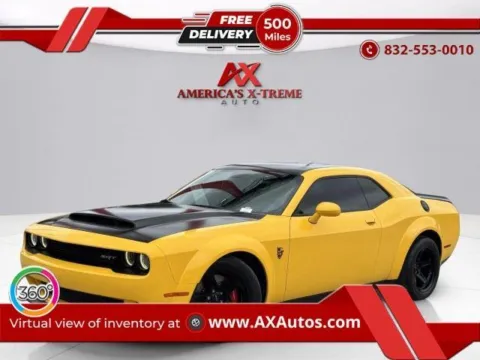 Yellow 2018 Dodge Challenger SRT Demon for sale in Houston, TX