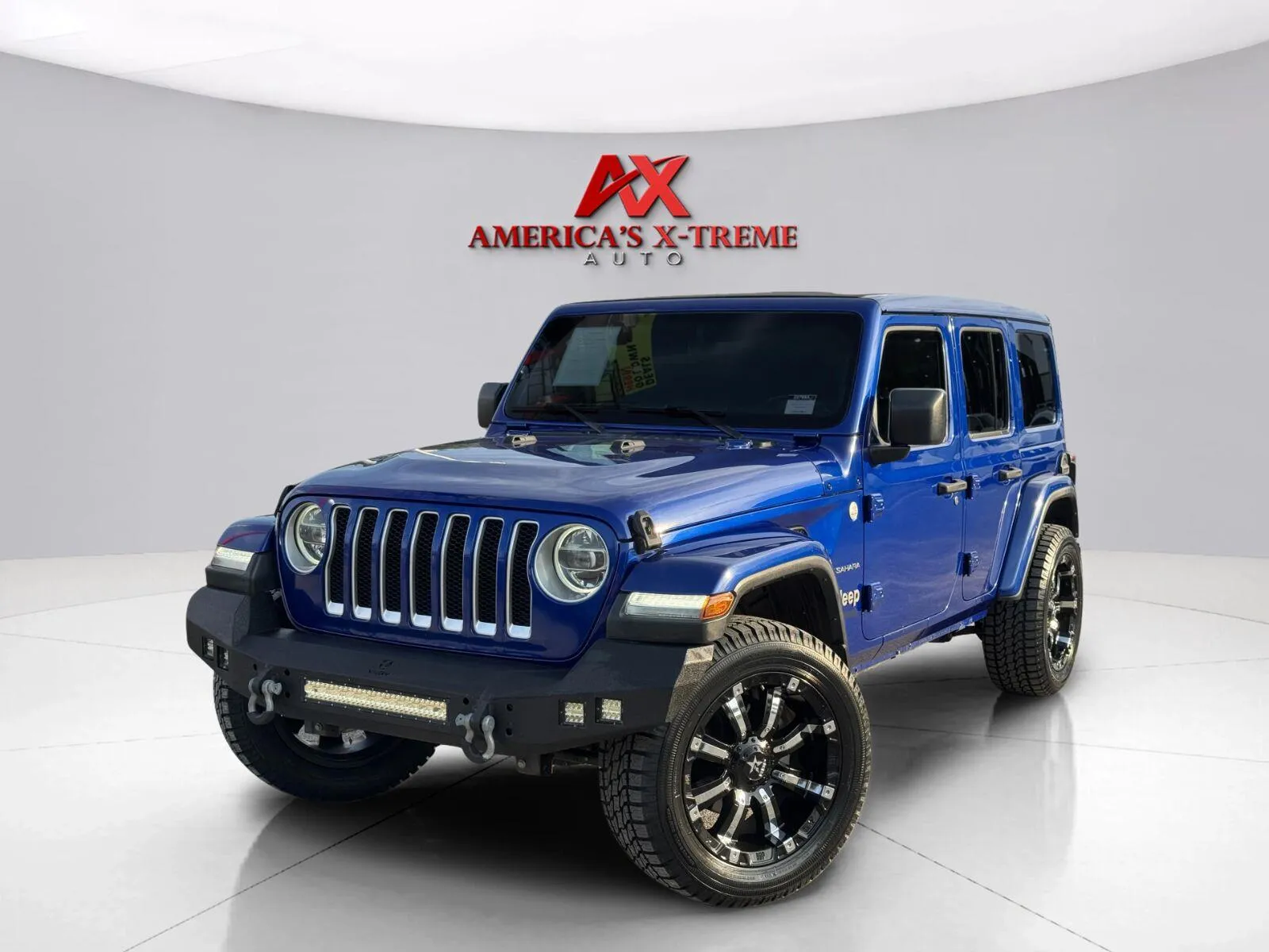Blue 2019 Jeep Wrangler Unlimited Sahara for sale in Houston, TX