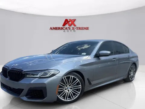 Gray 2021 BMW 5 Series M550i xDrive for sale in Houston, TX