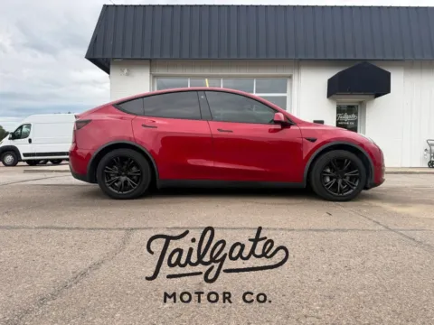 Red 2021 Tesla Model Y Long Range Sport Utility 4D for sale in Fremont, NE
