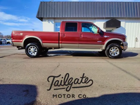 Red 2005 Ford F350 Super Duty Crew Cab Lariat Pickup 4D 8 ft for sale in Fremont, NE
