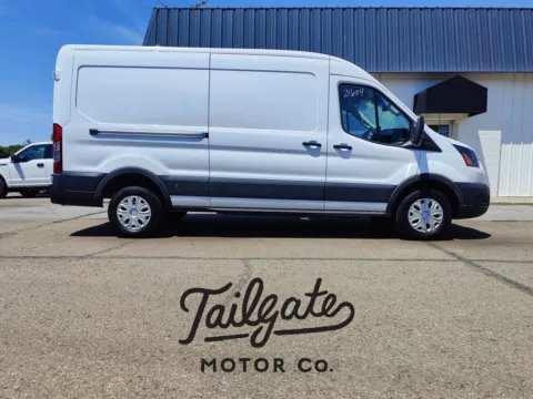 White 2023 Ford E-Transit 350 Cargo Van Medium Roof w/LWB Van 3D for sale in Fremont, NE