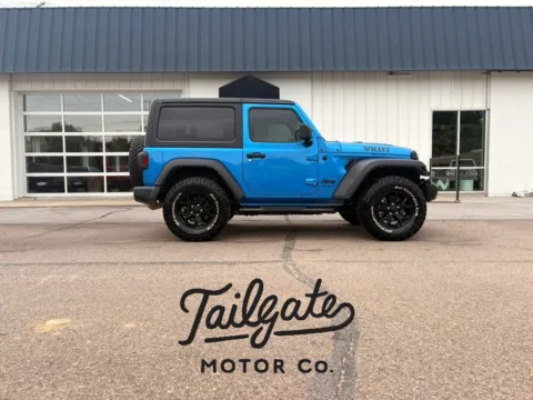 Blue 2022 Jeep Wrangler Willys Sport Utility 2D for sale in Fremont, NE