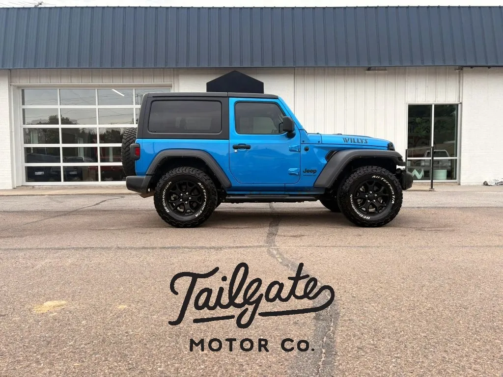 Blue 2022 Jeep Wrangler Willys Sport Utility 2D for sale in Fremont, NE