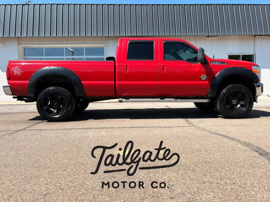 Red 2013 Ford F350 Super Duty Crew Cab Lariat Pickup 4D 8 ft for sale in Fremont, NE