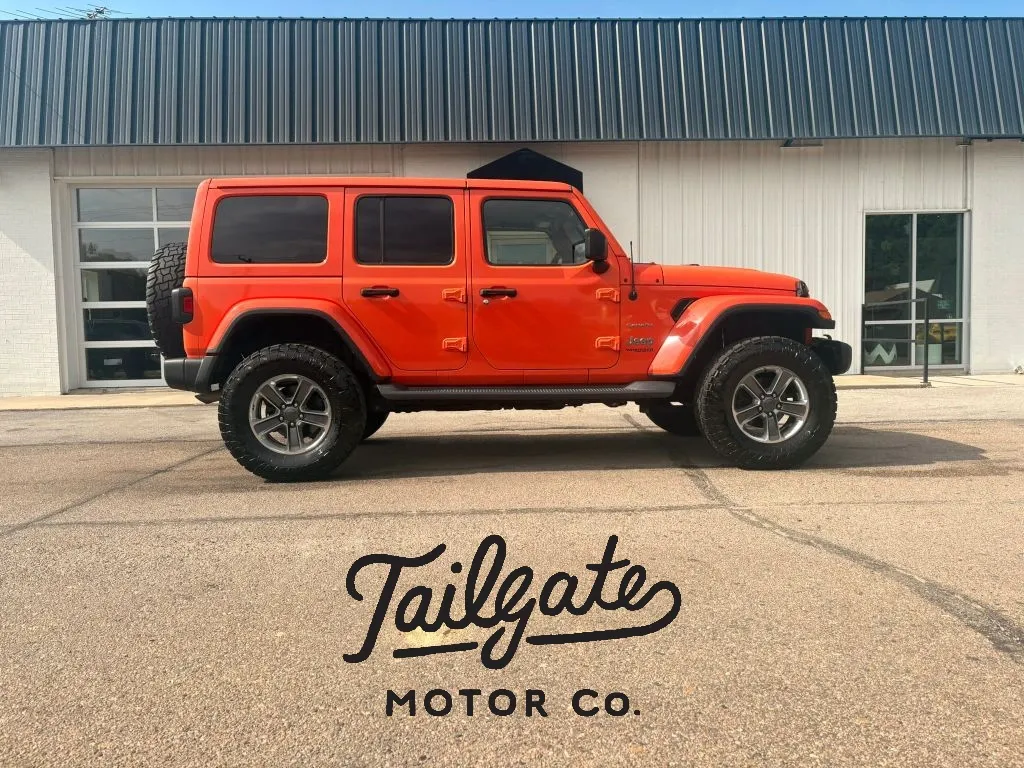 Orange 2020 Jeep Wrangler Unlimited Sahara Altitude Sport Utility 4D for sale in Fremont, NE