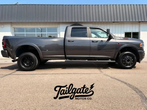 Gray 2021 Ram 3500 Crew Cab Laramie Pickup 4D 8 ft for sale in Fremont, NE