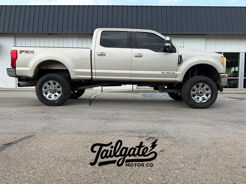 Beige 2017 Ford F250 Super Duty Crew Cab Lariat Pickup 4D 6 3/4 ft for sale in Fremont, NE