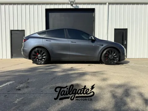 Gray 2022 Tesla Model Y Performance Sport Utility 4D for sale in Wahoo, NE