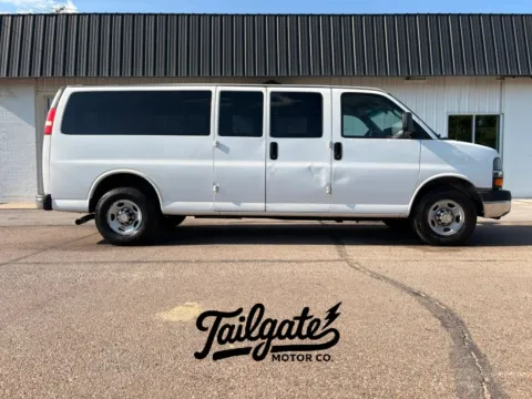 White 2016 Chevrolet Express 3500 Passenger LT Extended Van 3D for sale in Fremont, NE