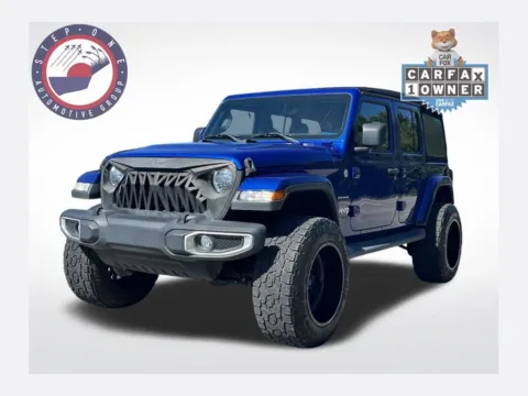 Blue 2020 Jeep Wrangler Unlimited Sahara for sale in Pensacola, FL