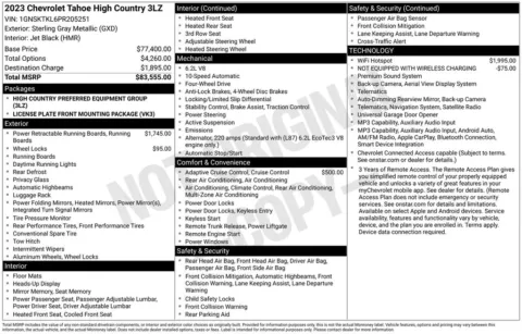 Gray 2023 Chevrolet Tahoe High Country for sale in Pensacola, FL