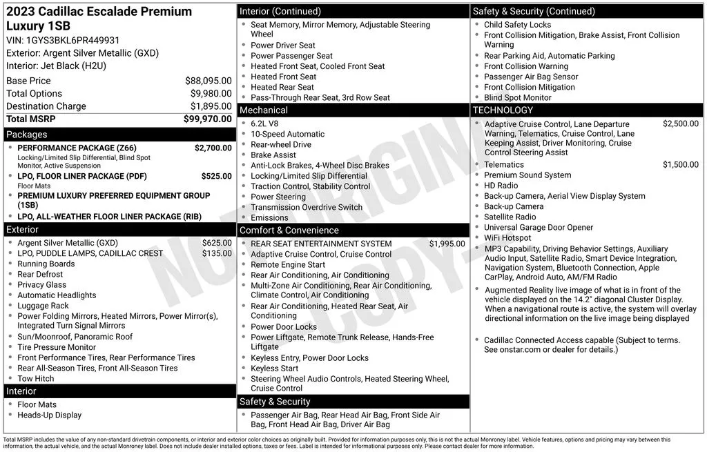 2023 Cadillac Escalade Premium Luxury for sale in Pensacola, FL