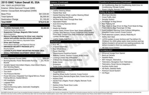 White 2015 GMC Yukon XL Denali for sale in Pensacola, FL
