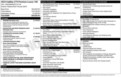 Red 2023 Cadillac CT5 Premium Luxury for sale in Pensacola, FL
