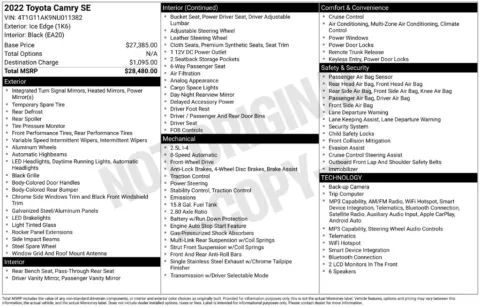 Silver 2022 Toyota Camry SE for sale in Pensacola, FL