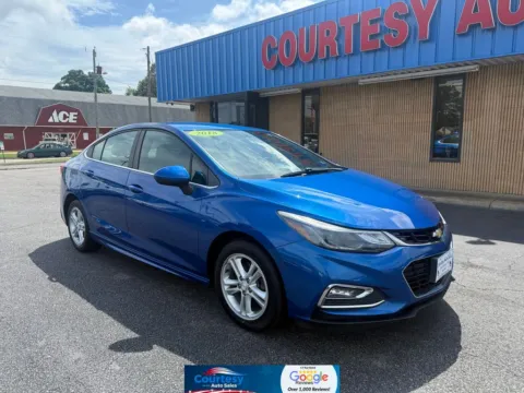 Blue 2018 Chevrolet Cruze LT for sale in Chesapeake, VA