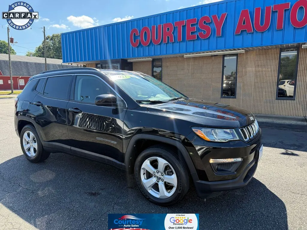 Black 2021 Jeep Compass Latitude for sale in Chesapeake, VA