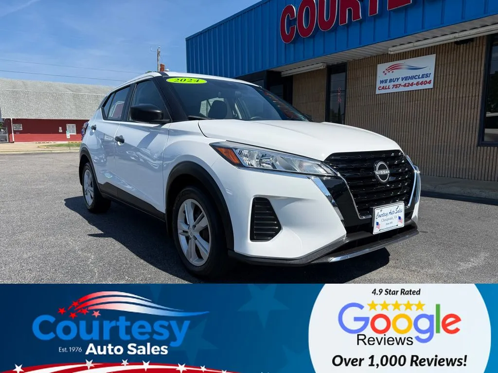 White 2024 Nissan Kicks S for sale in Chesapeake, VA