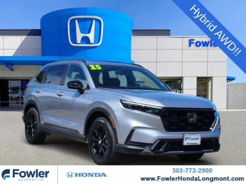 Silver 2025 Honda CR-V Hybrid Sport-L for sale in Longmont, CO