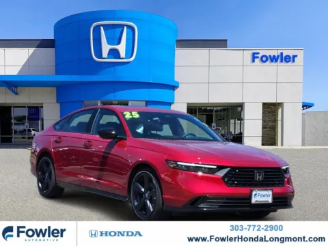 Red 2025 Honda Accord Hybrid Sport-L for sale in Longmont, CO