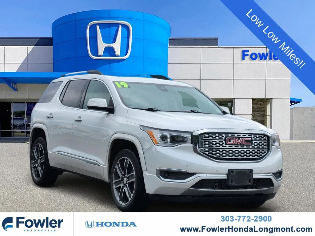 White 2019 GMC Acadia Denali for sale in Longmont, CO