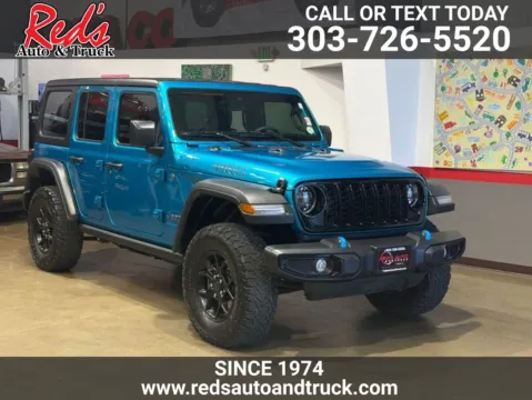 Blue 2024 Jeep Wrangler 4xe Willys 4xe for sale in Longmont, CO
