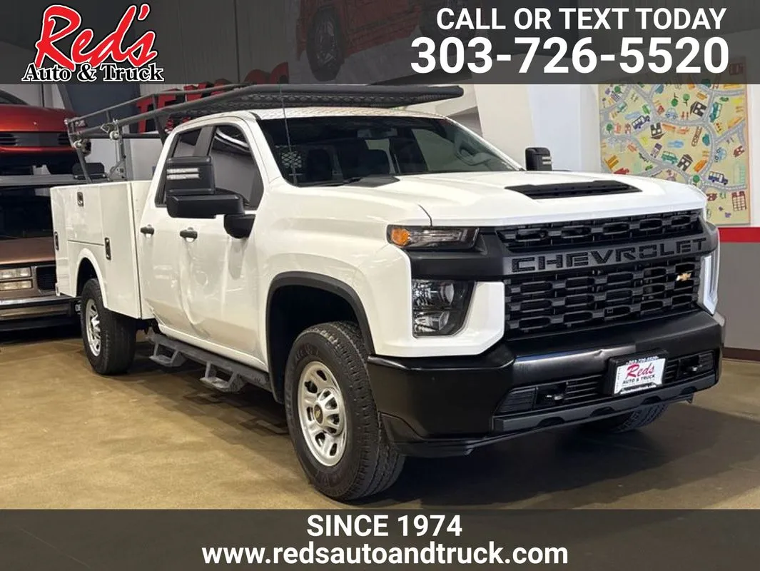 White 2020 Chevrolet Silverado 3500HD 4WD Double Cab Long Bed WT for sale in Longmont, CO