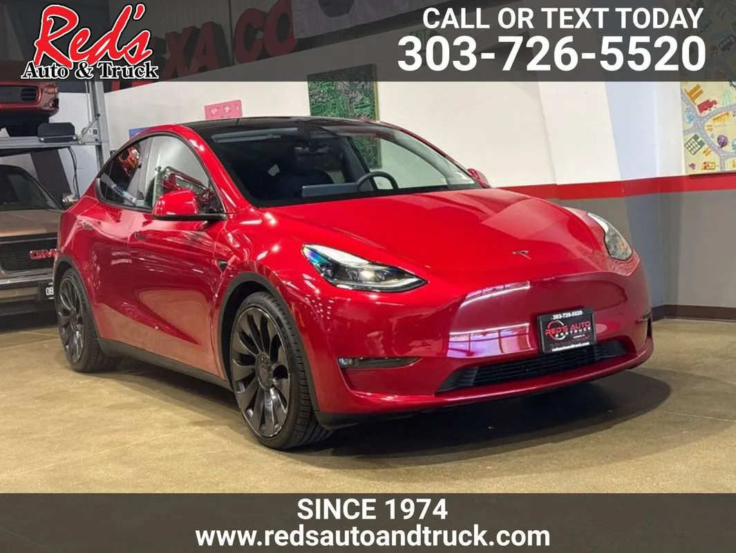 Red 2023 Tesla Model Y Performance Dual Motor All-Wheel Drive for sale in Longmont, CO
