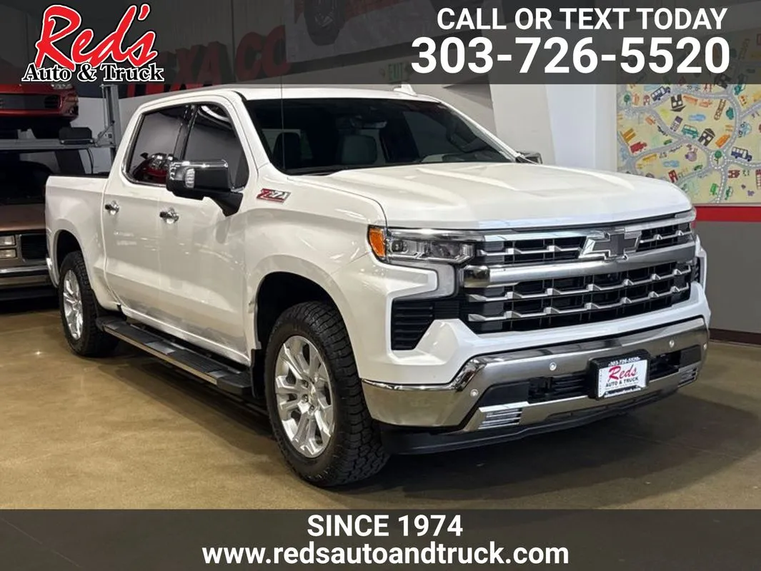 White 2023 Chevrolet Silverado 1500 4WD Crew Cab Short Bed LTZ for sale in Longmont, CO